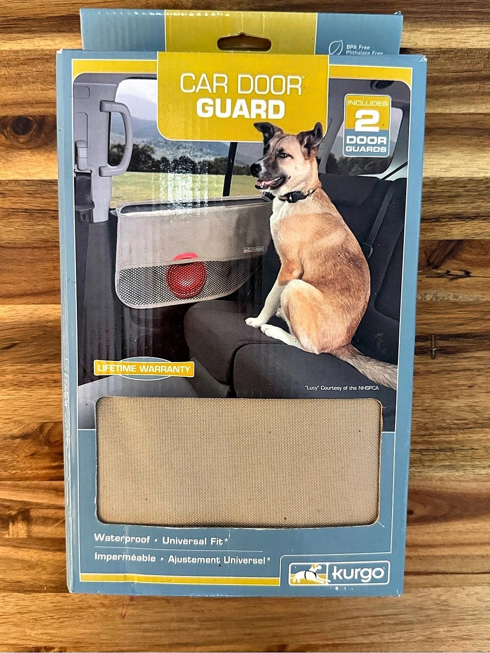 Kurgo Car Door Guard Waterproof Universal Fit - Tan- new in box